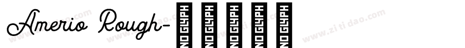 Amerio Rough字体转换